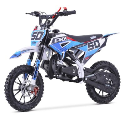 Blue 2 Stroke 50cc Compact Dirt Bike Motorbike With Restrictor – Kids ...