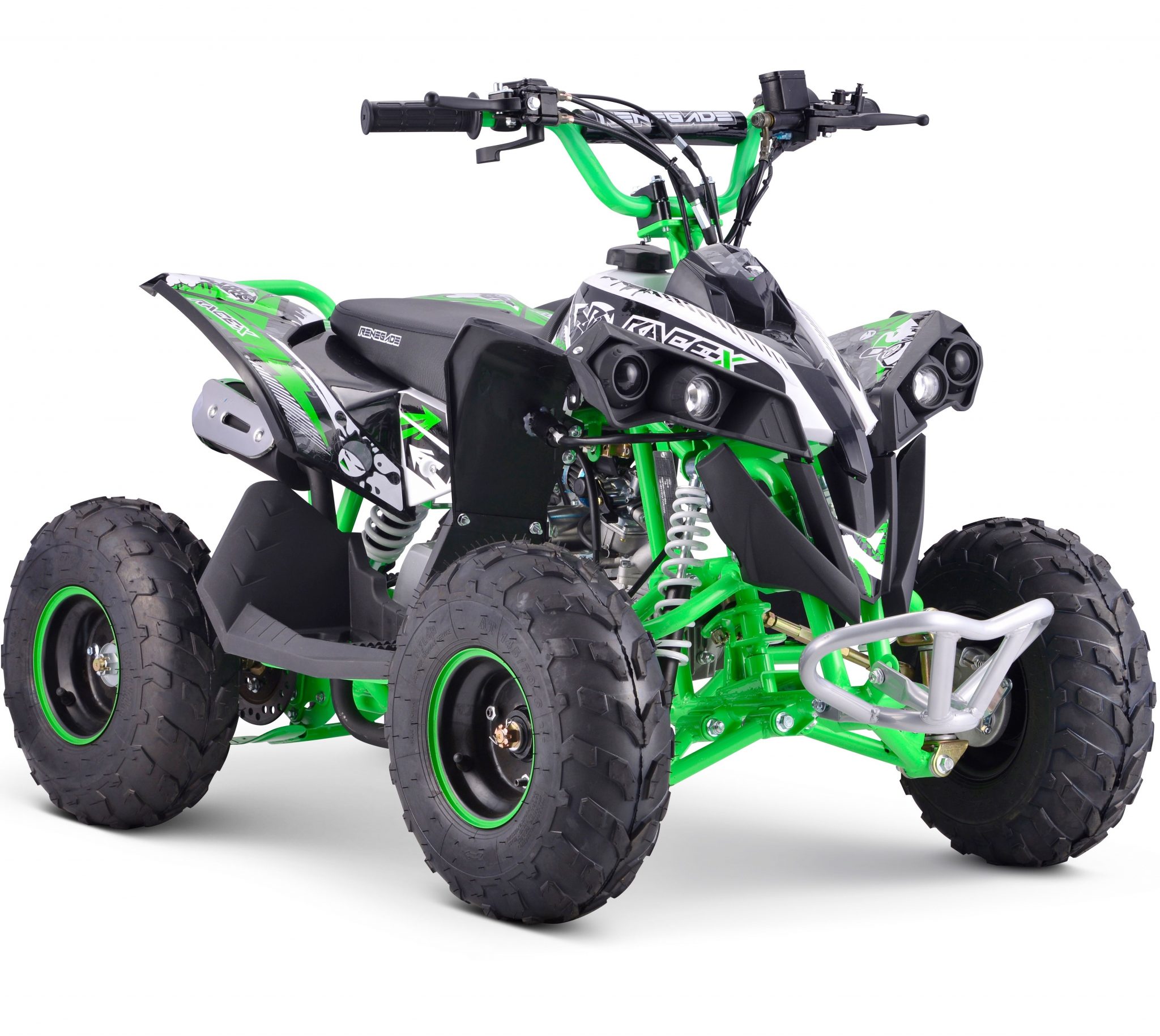 Pre Built Black & Green 100cc 4Stroke Petrol Automatic Off Road Quad