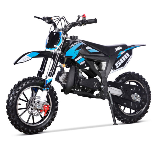 Blue 2 Stroke 50cc Compact Dirt Bike Motorbike With Restrictor – Kids ...